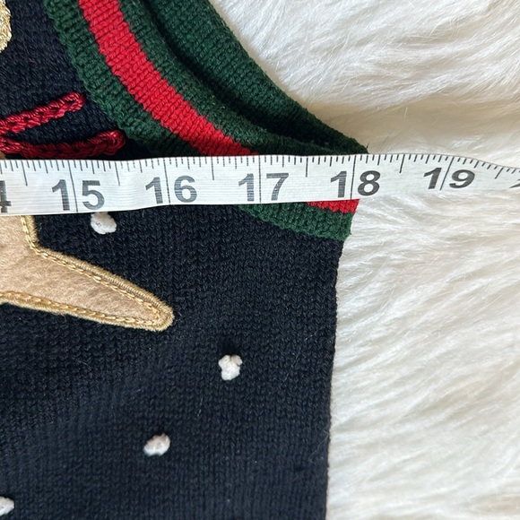 Vintage Santa in his Sleigh Ugly Christmas Sweater Size Small - Picture 7 of 8